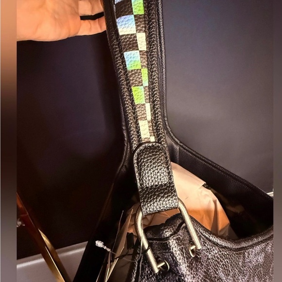 Ed Hardy Rose Skull Shoulder Bag Holographic Checkerboard Y2K - Picture 7 of 9